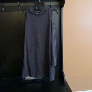 Gray cold shoulder dress